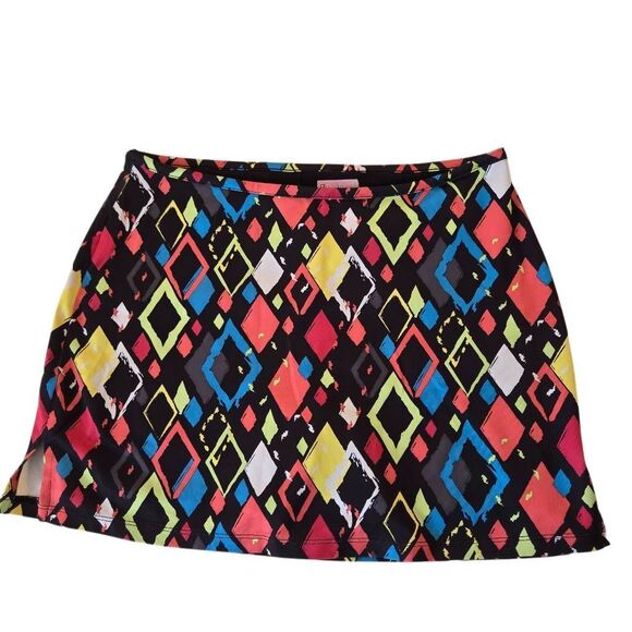Pro Tour Womens Multi Color Diamond Pattern Golf Skort Size XL - Picture 12 of 12